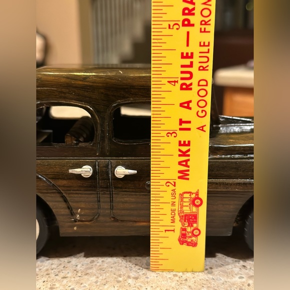 All Wood Car 11”  With Realistic Accessories and Details.Realistic Handles/decor - Picture 9 of 16